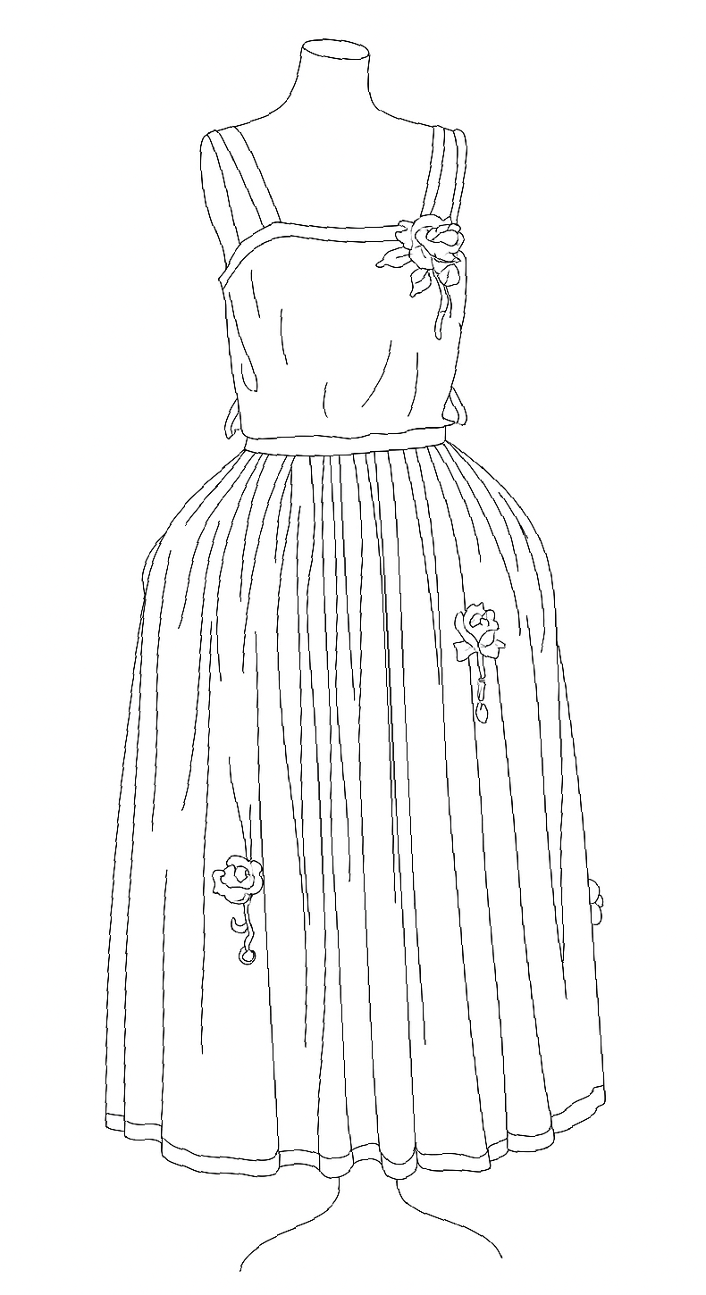 Jeanne Lanvin's robe de style dress showing the characteristic full skirt silhouette supported by panniers